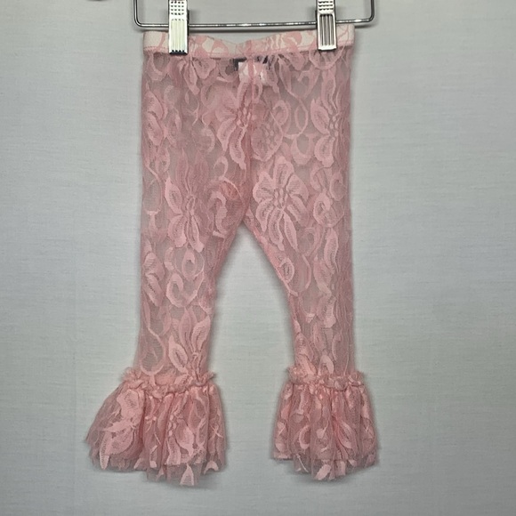 Mud Pie Pink Lace Baby Tights - Picture 7 of 8